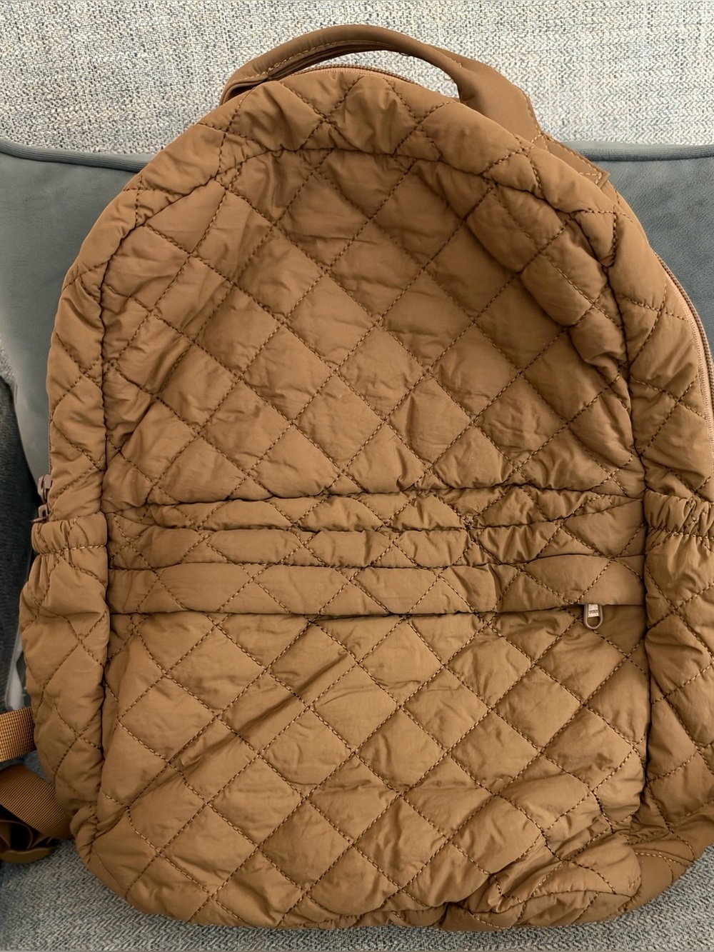 ela x Jillian Harris Quilted Nylon Backpack - Brown/Tan - Limited Edition
